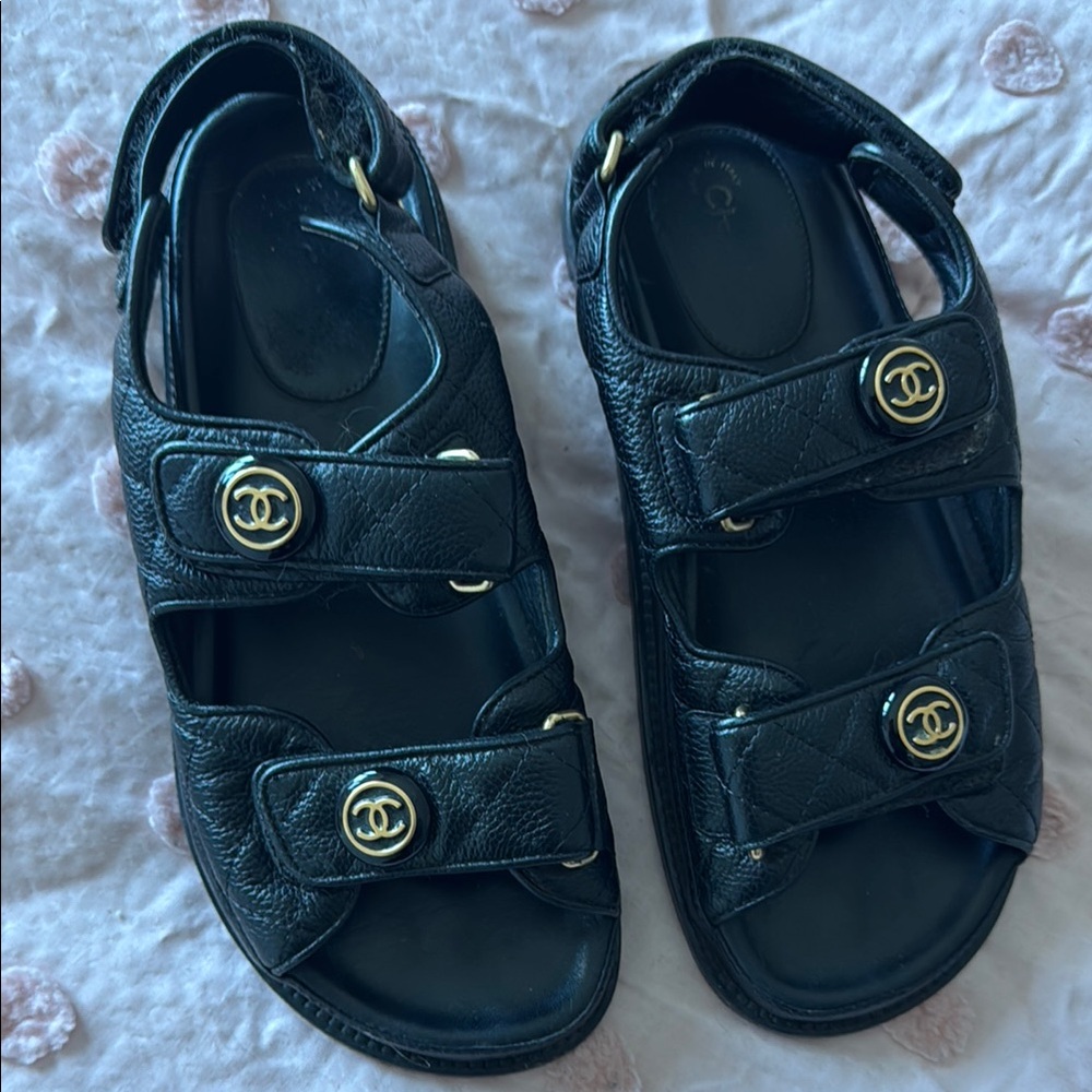 Chanel Black Sandals